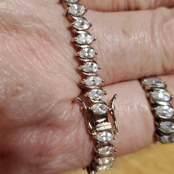 Sterling Silver Bracelet & Ring - Picture 2 of 5